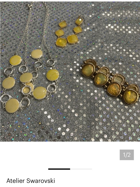 Mixed jewelry lot including 7 statement necklaces, bracelet, earrings.. Bundle! - Picture 5 of 5